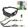 TAKSIN The Ultimate Hands Free Two Dogs Double Leash System for Walking Running Hiking Training Reflective Bungee Leash Treat Holder Poop Bag Dispenser for Small Medium Large Dogs Grey Pack