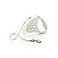 FLEXI Style Retractable Dog Leash Tape Ergonomic Durable and Tangle Free Pet Walking Leash for Dogs Up to 55 lbs 16 ft Medium WhiteGrey
