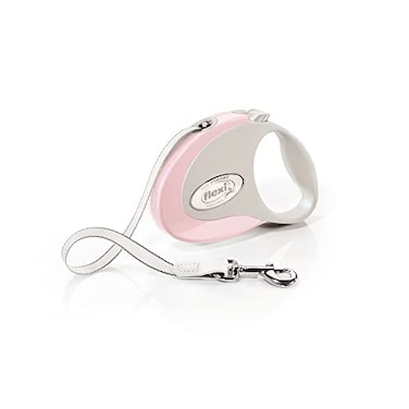 FLEXI Tape Retractable Dog Leashes for Small Dogs Upto 26 lbs 10 ft PinkRose Tangle Free Pet Walking Leash with OneHanded Brake Pause LockGerman Quality Product