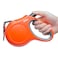 Fida Retractable Dog Leash 16ft Heavy Duty Pet Walking Leash for MediumLarge Dog up to 110 lbs Tangle Free OneHand Brake Large Orange