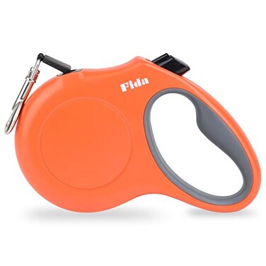 Fida Retractable Dog Leash 16ft Heavy Duty Pet Walking Leash for Small Dog or Cat up to 26 lbs Tangle Free OneHand Brake SmallOrange