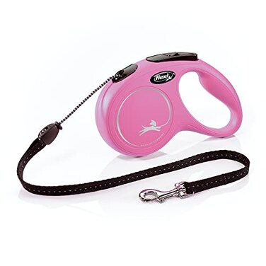 Flexi New Classic Retractable Dog Leash Cord 16 ft Medium Pink