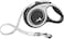 FLEXI New Comfort Tape Retractable Dog Leash for Medium Dogs upto 55 lbs 16 ft GreyBlack Tangle Free Pet Walking Leash with OneHanded Brake Pause Lock German Quality Product