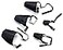 ewinever 5PcsSet Adjustable Breathable Safety Small Medium Large Extra Dog Muzzles for AntiBiting AntiBarking AntiChewing Safety ProtectionBlack
