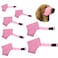 CILKUS Dog Muzzles Suit 7 PCS Adjustable Breathable Safety Small Medium Large Extra Dog Muzzles for AntiBiting AntiBarking AntiChewing Safety Protection Pink