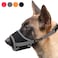 HEELE Dog MuzzleSoft Nylon Muzzle Anti Biting Barking ChewingAir Mesh Breathable Drinkable Adjustable Loop Pets Muzzle for Small Medium Large Dogs 4 Colors 4 Sizes Gray S