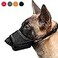 HEELE Dog MuzzleSoft Nylon Muzzle Anti Biting Barking ChewingAir Mesh Breathable Drinkable Adjustable Loop Pets Muzzle for Small Medium Large Dogs 4 Colors 4 Sizes Black XXL