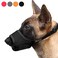 HEELE Dog MuzzleSoft Nylon Muzzle Anti Biting Barking ChewingAir Mesh Breathable Drinkable Adjustable Loop Pets Muzzle for Small Medium Large Dogs 4 Colors 4 Sizes Black XXL