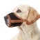 HEELE Dog MuzzleSoft Nylon Muzzle Anti Biting Barking ChewingAir Mesh Breathable Drinkable Adjustable Loop Pets Muzzle for Small Medium Large Dogs 4 Colors 4 Sizes Brown L
