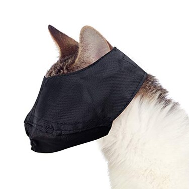 Downtown Pet Supply Cat Muzzle for Grooming Gentle and Soft Muzzle Cat Grooming Supplies Nylon Medium