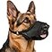 LUCKYPAW Dog Muzzle Mesh Dog Muzzle for Large Medium Small Dogs Soft Mouth Guard for Biting Chewing Breathable Mouth Cover with Adjustable Strap for Training Black LSnout97511