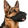 LUCKYPAW Dog Muzzle Mesh Dog Muzzle for Large Medium Small Dogs Soft Mouth Guard for Biting Chewing Breathable Mouth Cover with Adjustable Strap for Training Black LSnout97511