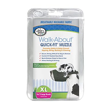 Four Paws Quick Fit Dog Muzzle Black Size 5