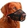 Mayerzon Dog Muzzle Soft Mesh Muzzles for Small Medium Large Dogs Chihuahua Poodle Husky Labrador Retriever Breathable Dog Mouth Guard for Biting Chewing Grooming Allow Panting DrinkingXXLBlack