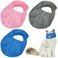 Weewooday 3 Pieces Cat Muzzles Breathable Mesh Muzzles Cat Grooming Restraint Bags with Muzzle Anti Bite Anti Meow to Prevent from BitingBlue Pink Gray