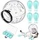 LEIFIDE Cat Muzzle for Grooming Cat Adjustable Hood with Paw Covers Kitten Breathable Anti Bite Muzzles Anti Scratch Boots Silicone Pussy Shoes Boots Kitten Paw Protector for Pet Bathing ShavingMedium