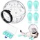 LEIFIDE Cat Muzzle for Grooming Cat Adjustable Hood with Paw Covers Kitten Breathable Anti Bite Muzzles Anti Scratch Boots Silicone Pussy Shoes Boots Kitten Paw Protector for Pet Bathing ShavingMedium