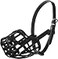 OmniPet Leather Brothers Italian Basket Dog Muzzle Adjustable Secure Fit Comfortable Design Training and Safety Averts Biting Prevents Chewing and Scavenging Perfect for Grooming Black Size 2