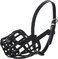 OmniPet Leather Brothers Italian Basket Dog Muzzle Adjustable Secure Fit Comfortable Design Training and Safety Averts Biting Prevents Chewing and Scavenging Perfect for Grooming Black Size 2