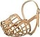 OmniPet Leather Brothers Italian Basket Dog Muzzle Adjustable Secure Fit Comfortable Design Training and Safety Averts Biting Prevents Chewing and Scavenging Perfect for Grooming Tan Size 10