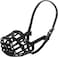 OmniPet Leather Brothers Italian Basket Dog Muzzle Adjustable Secure Fit Comfortable Design Training and Safety Averts Biting Prevents Chewing and Scavenging Perfect for Grooming Black Size 4