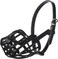 OmniPet Leather Brothers Italian Basket Dog Muzzle Adjustable Secure Fit Comfortable Design Training and Safety Averts Biting Prevents Chewing and Scavenging Perfect for Grooming Black Size 1