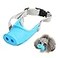 HOWWFALY Silicone Dog Muzzle Soft Muzzle for Small Medium Dogs Poodle Corgi DachshundPig Mouth Shape Breathable Dog Mouth Covers to Prevent Bite Chew and Call with Adjustable StrapBlue Small
