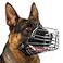BRONZEDOG Wire Dog Muzzle German Shepherd for Medium Large Dogs Adjustable Durable Metal Basket for Biting Chewing Barking M