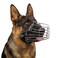 BronzeDog Dog Muzzle German Shepherd Wire Basket Metal Mask Leather Adjustable Medium Large Pets XL