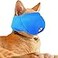 wintchuk Cat Muzzle with Soft Flexible Fabric Cat Mask Mouth Guard Muzzle for Prevent Biting Chewing Grooming Anti Scratch MBlue