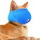 wintchuk Cat Muzzle with Soft Flexible Fabric Cat Mask Mouth Guard Muzzle for Prevent Biting Chewing Grooming Anti Scratch MBlue