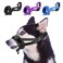 SlowTon Soft Dog Muzzle Adjustable Padded Nylon Muzzle for Large Medium Dogs Anti Chewing Barking Biting Allow Dog Pant Drink Black M