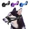 SlowTon Soft Dog Muzzle Adjustable Padded Nylon Muzzle for Large Medium Dogs Anti Chewing Barking Biting Allow Dog Pant Drink Black M