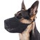 Mayerzon Dog Muzzle Patented Soft Mesh Muzzle for Small Medium Large Dogs for Scavenging Biting Licking and Chewing Allows to Pant and Drink L Black