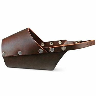 JorVet Leather Muzzle for Dog Comfortable Durable to Prevent Biting VetApproved for Safety Adjustable Secure Fit Medium Brown