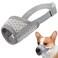 Mayerzon Dog Muzzle Puppy Soft Mesh Muzzle for Small Medium Large Dogs Chihuahua Poodles Beagle Dachshund Corgis Labrador for Biting Chewing Grooming that Allows Panting DrinkingS Grey
