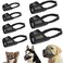 LUCKYPAW Dog Muzzle Suits for Small Medium Large Dogs Mesh Muzzle Anti Biting Chewing Breathable Mouth Cover Set with Adjustable Strap for Grooming Vet Visiting Training 7 PCSXXSXXL Black