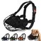OOPSDOGGY Pitbull Dog Muzzle Reflective Metal Mask Secure Wire Basket Muzzles for Large Sized Dogs Amstaff Soft Cage to Prevent Biting Chewing with Adjustable Nylon Straps Black Pitbull