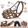 OOPSDOGGY Doberman Dog Muzzle for Large Dogs Leather Breathable Secure Basket Muzzle for Large Breeds Husky German Shepherd Prevents Biting No Chewing Adjustable Brown