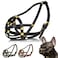 OOPSDOGGY French Bulldog Dog Muzzle for Short Snout Dog Leather Breathable Secure Basket Muzzle for Frenchie Prevents Biting No Chewing Adjustable Black