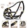 OOPSDOGGY French Bulldog Dog Muzzle for Short Snout Dog Leather Breathable Secure Basket Muzzle for Frenchie Prevents Biting No Chewing Adjustable Black