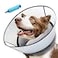 NoarWin 2in1 Upgraded Inflatable Dog Cone Collar with Detachable AntiLicking Shield Soft Adjustable Elizabethan Collar for Dogs After Surgery M Grey