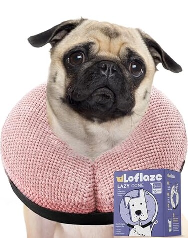 Loflaze Soft Inflatable Dog Cone Collar for Large Medium Small Dogs Cats After Surgery Neck Donut E Collar Alternative for Recovery