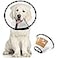 QIYADIN Plastic Pet Recovery Collars Cones for Dogs and Cats After Surgery Adjustable Dog Neck Cone Surgical Elizabeth ECollar Prevent Biting and Stop Licking Wound M