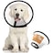 QIYADIN Plastic Pet Recovery Collars Cones for Dogs and Cats After Surgery Adjustable Dog Neck Cone Surgical Elizabeth ECollar Prevent Biting and Stop Licking Wound M