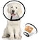QIYADIN Plastic Pet Recovery Collars Cones for Dogs and Cats After Surgery Adjustable Dog Neck Cone Surgical Elizabeth ECollar Prevent Biting and Stop Licking Wound M