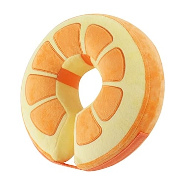 IEUUMLER Inflatable Recovery Dog Collar Protective Donut Cone Adjustable Soft Collar for Dog and Cat After Surgery Prevent from Biting Scratching EU002 Orange XL