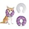 CuteBone Inflatable Dog Donut Collar with Removable Soft Fleece Covers for SmallMediumLarge Dogs and Cats After Surgery GWB06M