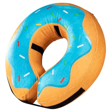 Grand Line Donut Inflatable Collar for Dogs and Cats Soft Recovery Dog Cone After Surgery Protective Pet Neck Cone for Small Medium Large Dogs Not Block Vision Blue M