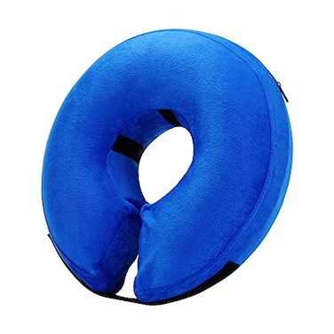 Katoggy Inflatable Dog Cone Collar for After Surgery Doggie Neck Blow up Donut Recovery ECollar Soft Adjustable Dog Cone for Small Medium Large Dogs and Cats